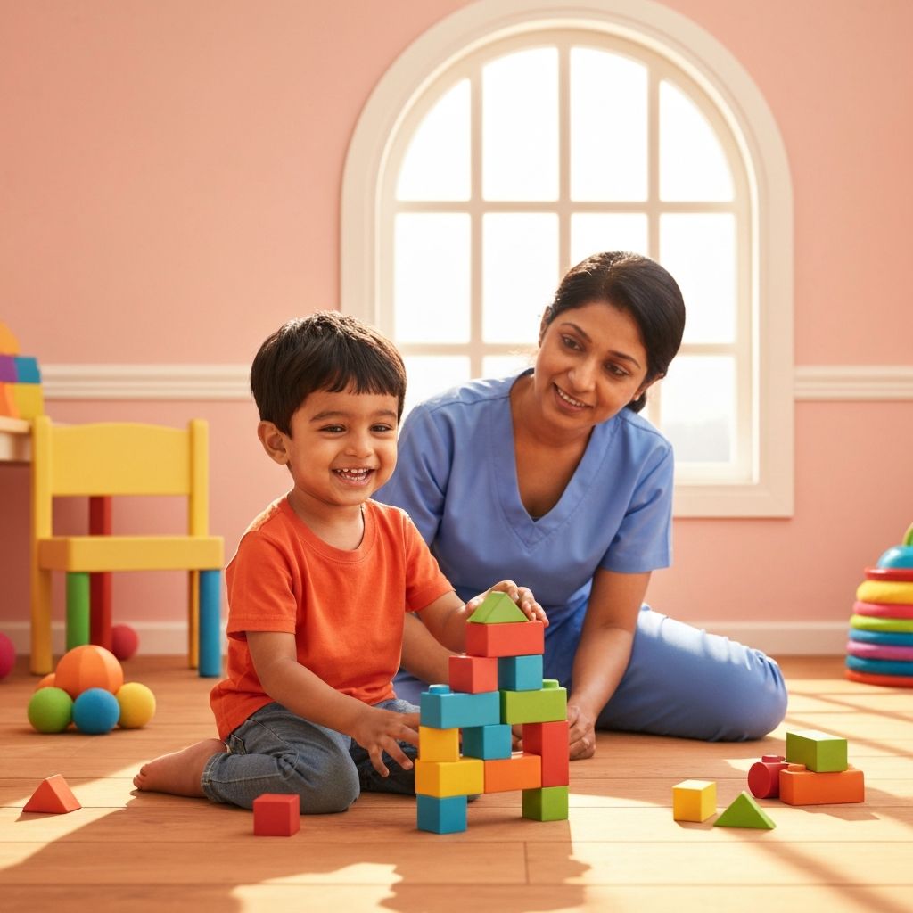 Child being cared for